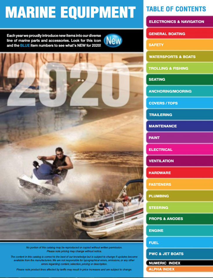 Marine Equipment catalog cover